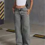 New Fashion Jeans Spring Summer Casual Embroidered Daily Hot Girl Street Style Women's Pants High Waist Washed Straight Trousers - Image 4